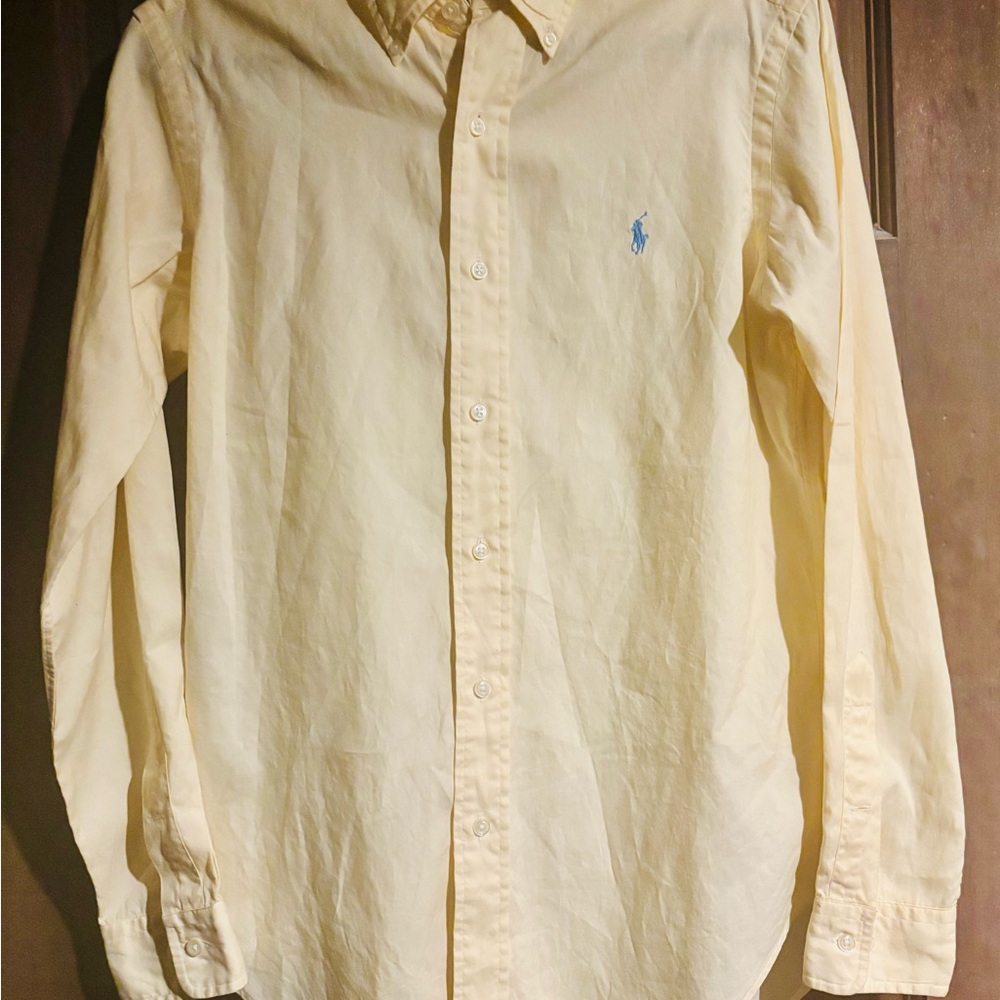 Yellow Polo by Ralph Lauren Men's Shirt
